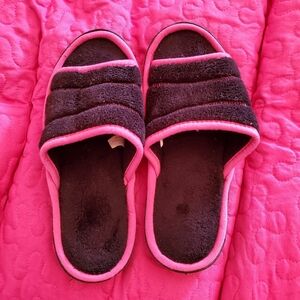 Cozy Black and Pink Slippers